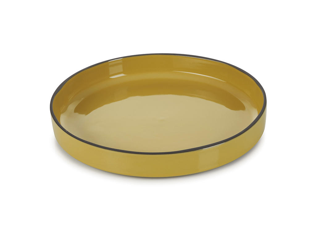 Plate Ø23 cm Yellow Caractere