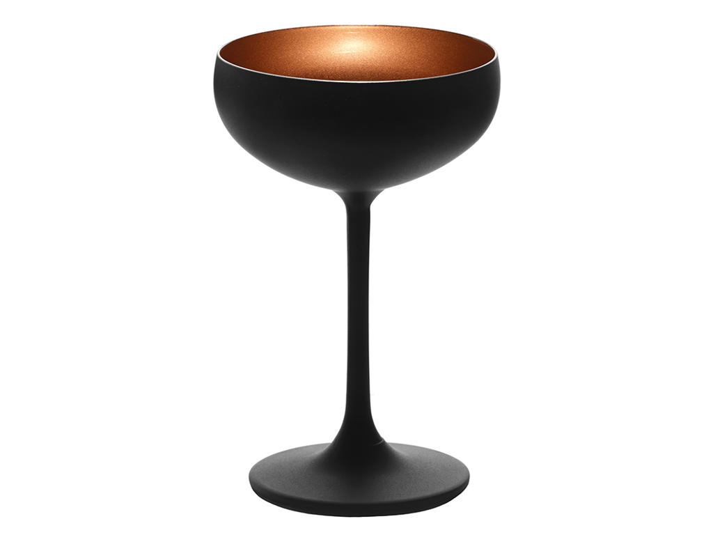 Champagne Bowl with Glass Black/Bronze 23cl - 147x90mm