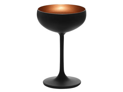 Champagne Bowl with Glass Black/Bronze 23cl - 147x90mm
