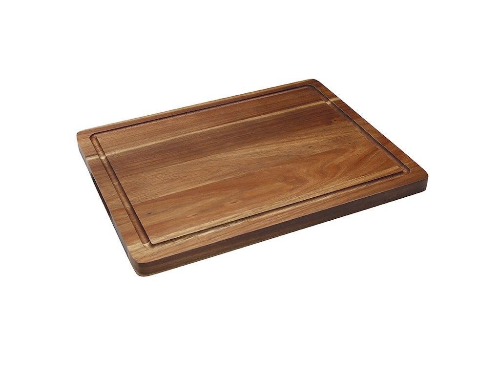 Wood Cutting Board with Groove