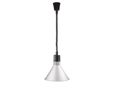 Heat lamp with spiral cord Matte Chrome