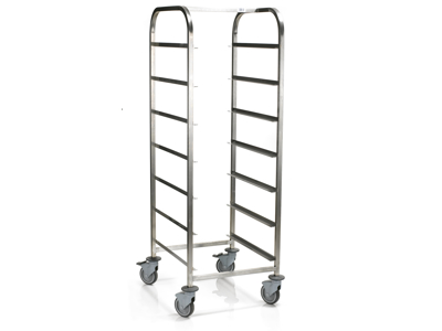 Trolley for dishwasher trays 7 sockets