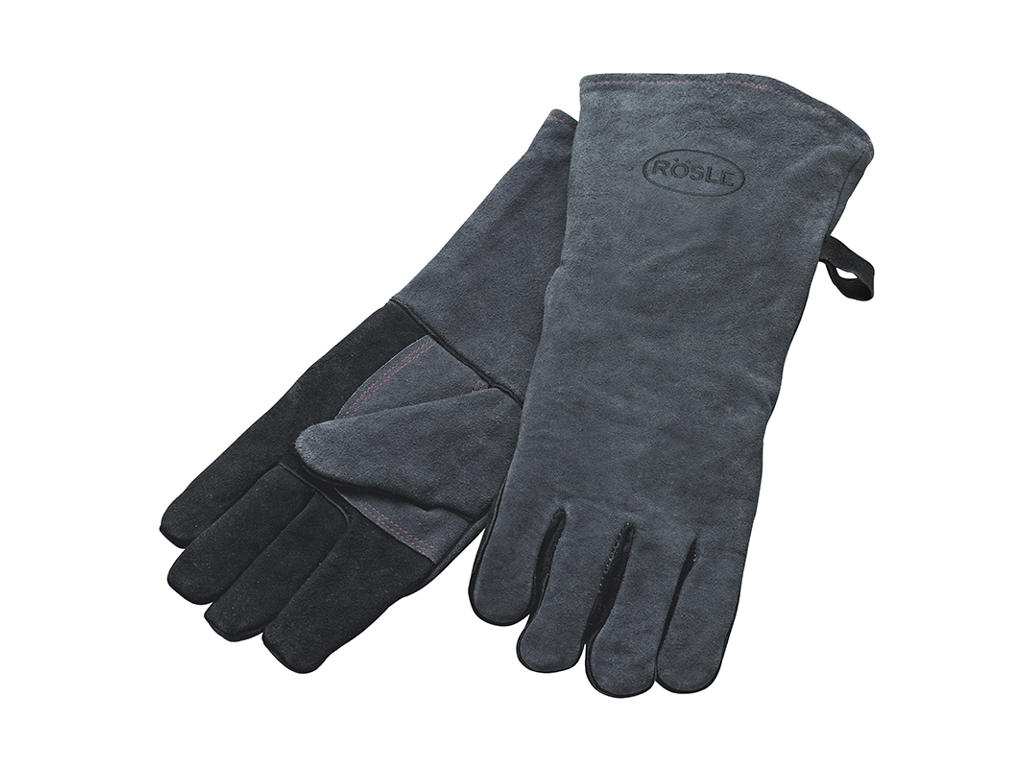 Grill Glove Leather 41.5x19 cm Black Rösle