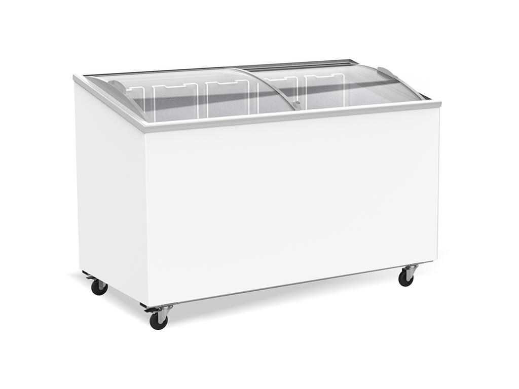 Freezer display with glass lid 397L 1318x659x879mm