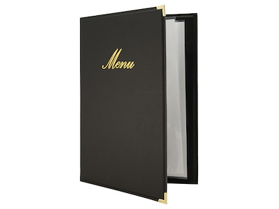 Menu Card Black Classic incl. 4xA4 pocket