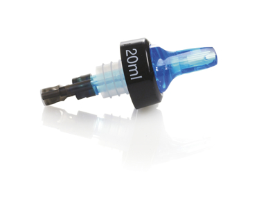 Pouring plug 2 cl. blue