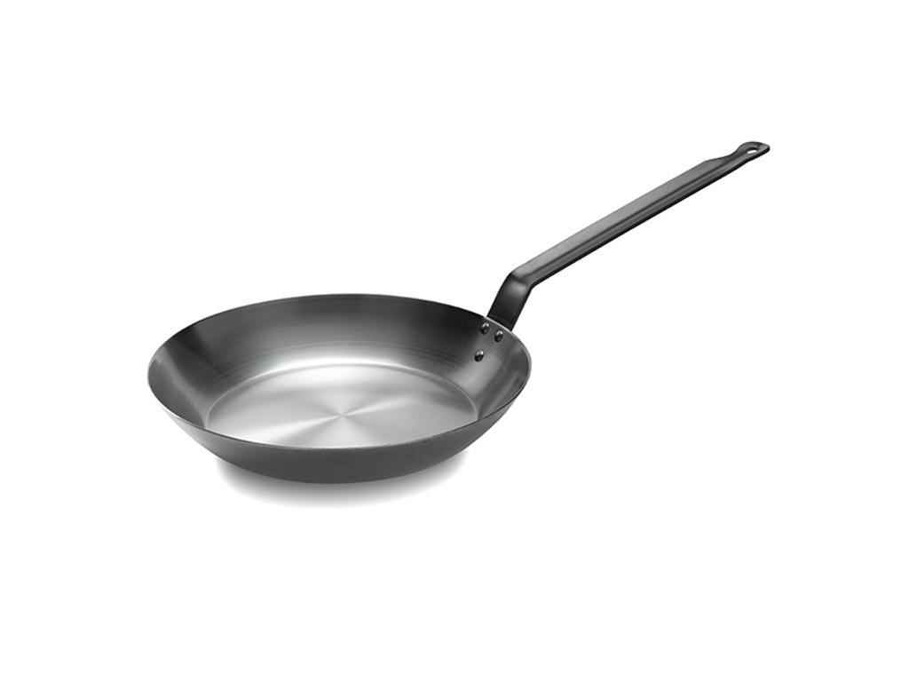 Pan with black handle