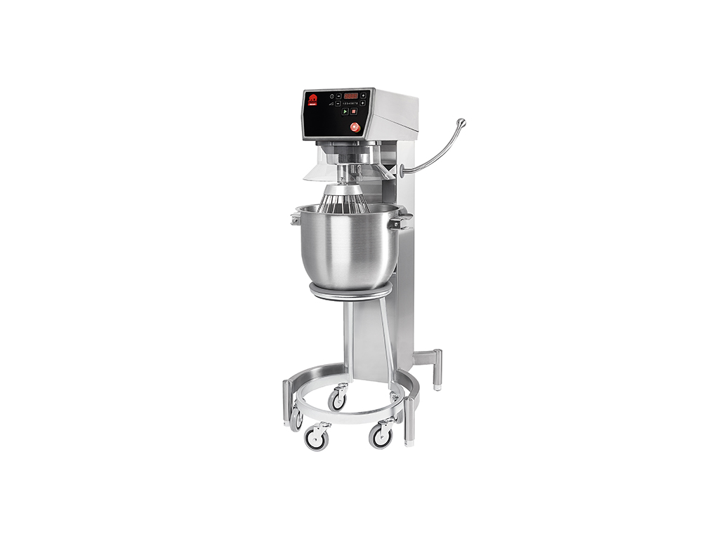Mixing machine 30L, with kettle cart and stainless steel