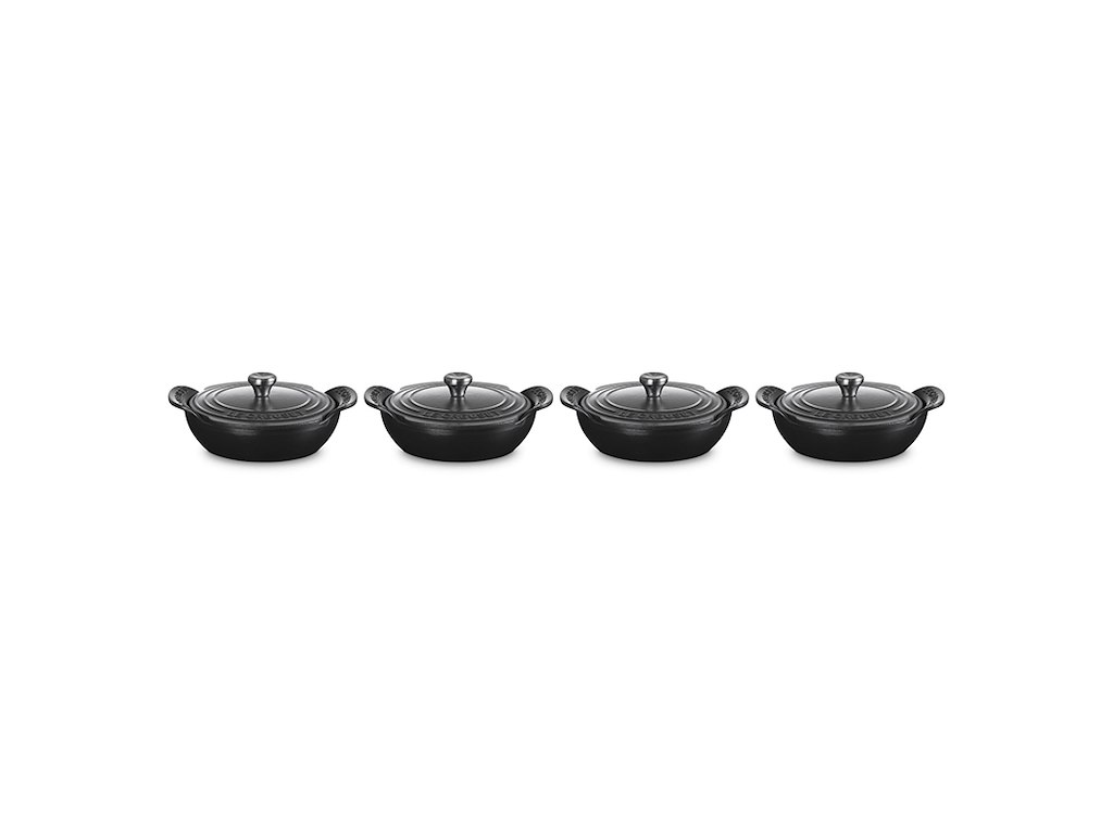 Pot with Lid Low Ø13cm 4-pack