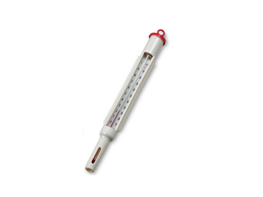Cooking thermometer 110 C in plastic sleeve