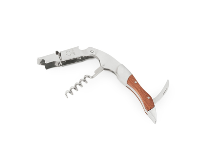 Corkscrew waiter wood with knife BOJ