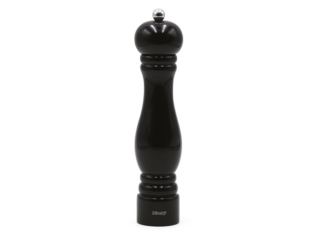 Pepper mill 25 cm Black lacquer Bisetti