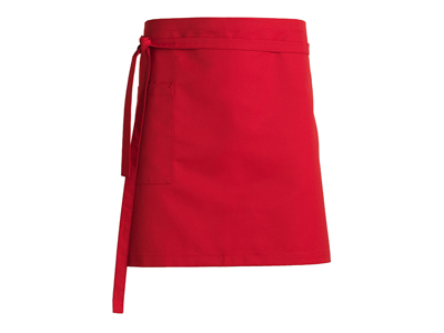 Apron with pocket red 81x45 cm
