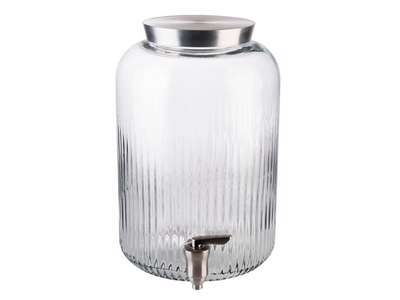 Drink dispenser 7 ltr. with tap in glass