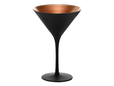 Cocktail Glass with Glass Black/Bronze 24cl - 172x116mm