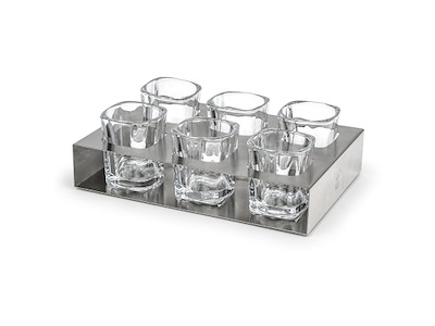 Glass Shot Glasses 6 pcs. with Tray RF
