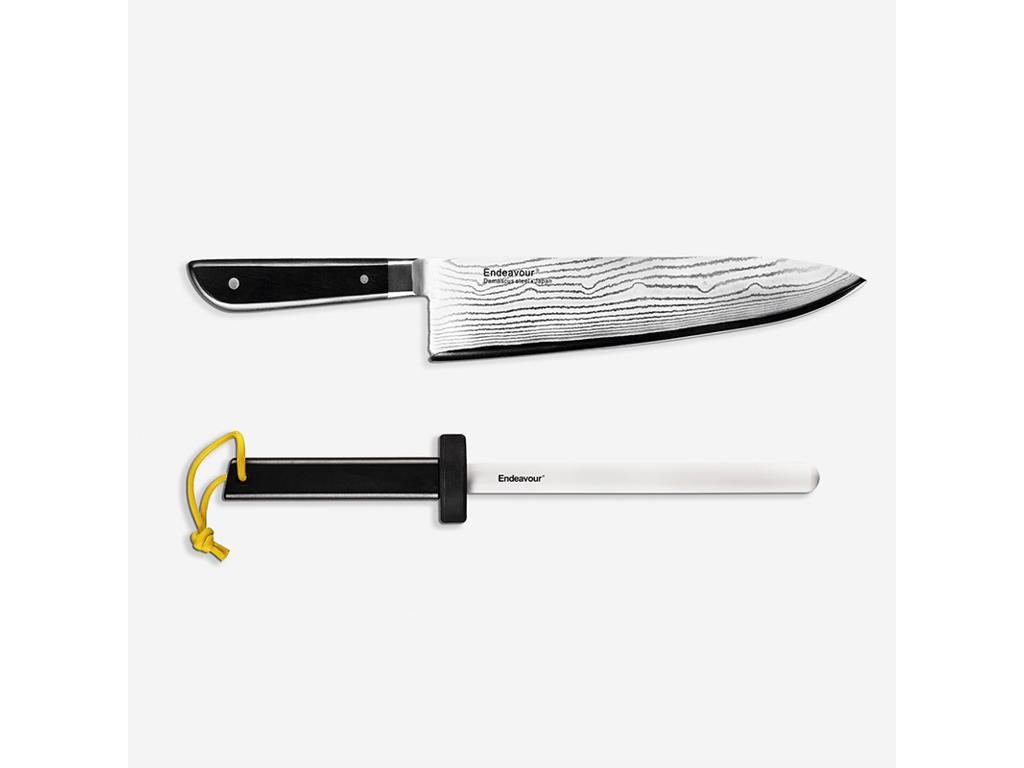 Chef's knife 24cm with honing steel Endeavour