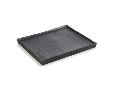 Plate Rectangular 21x17.5 cm Black Solstice