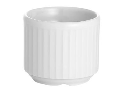 Egg cup Plissé 4 cl 4.8 x 4 cm White