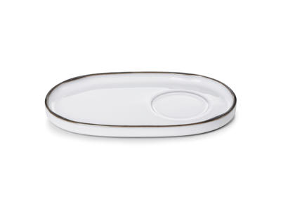 Saucer Oval 18x11 cm White Caractere