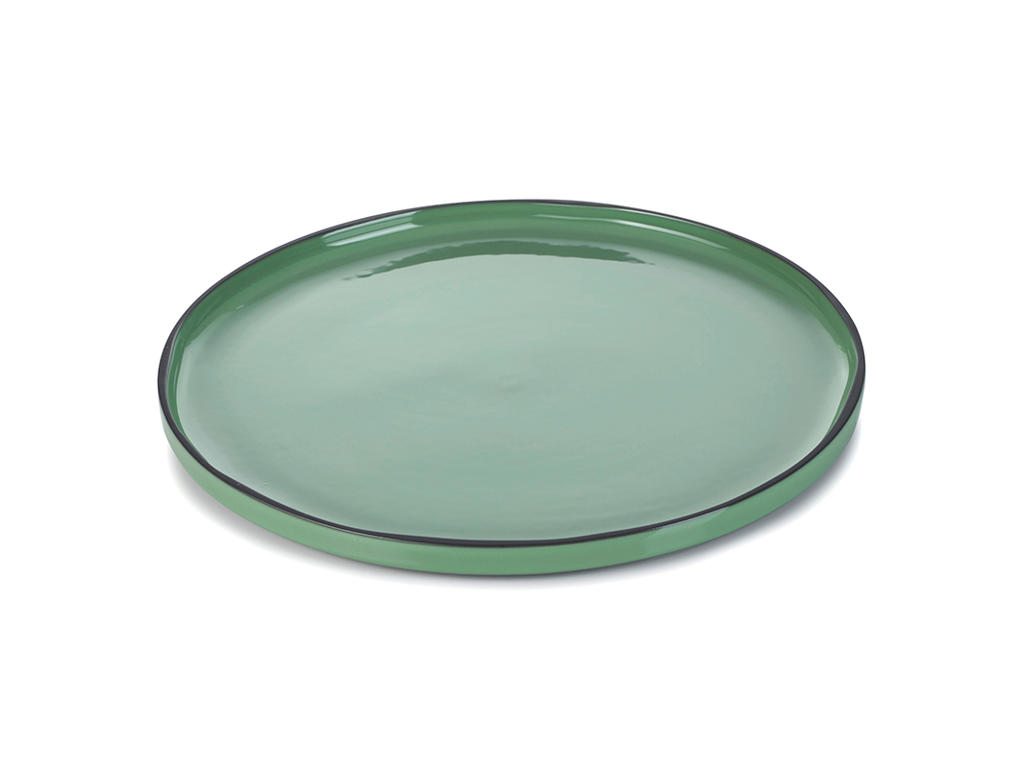 Plate 20x30 cm Green Caractere
