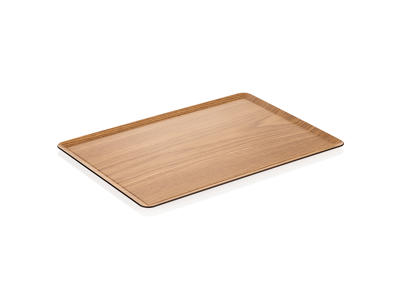 Tray Melamine Wood Non-slip 40x28x1.5 cm