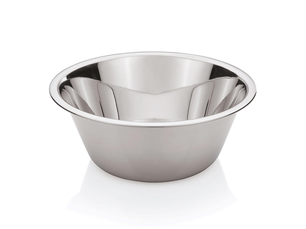 Conical stainless steel bowl 21.5 liters Ø 44cm