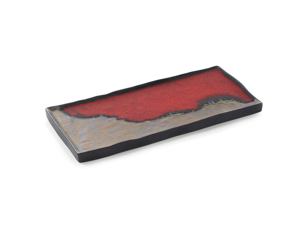 Plate Rectangular 30x13.5 cm Gray Solstice