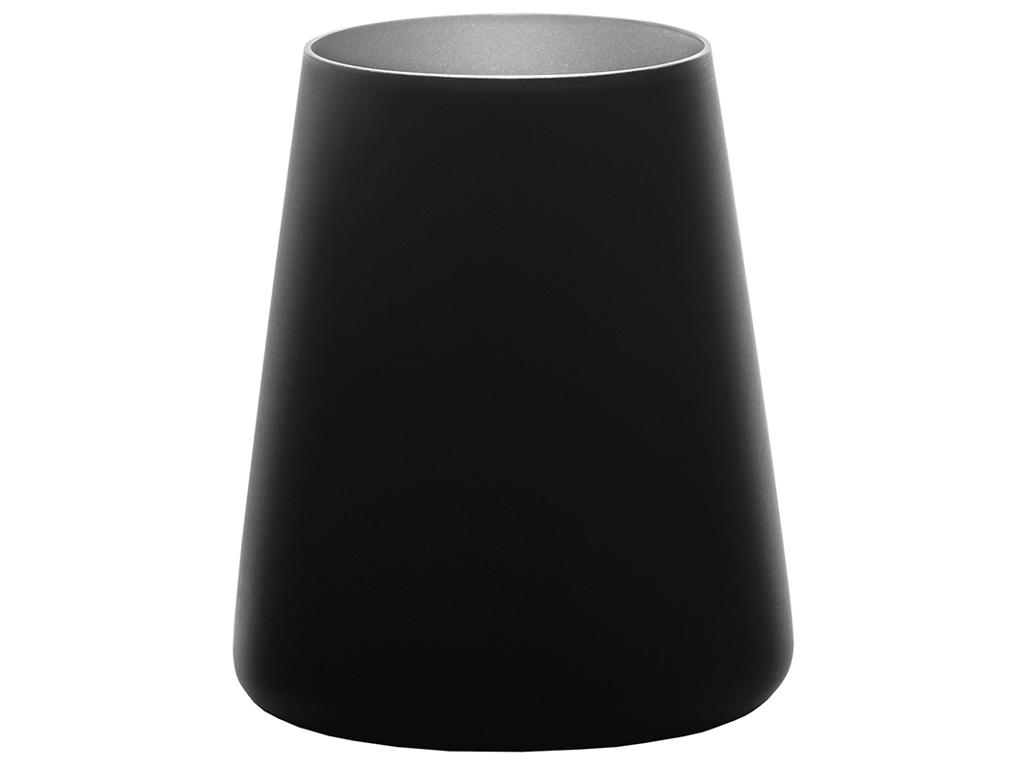 Glass with glass black/silver 38cl - 101x62mm