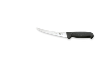 Deboner, 15 cm, Victorinox Fibrox, black, flexible, slim, with curve
