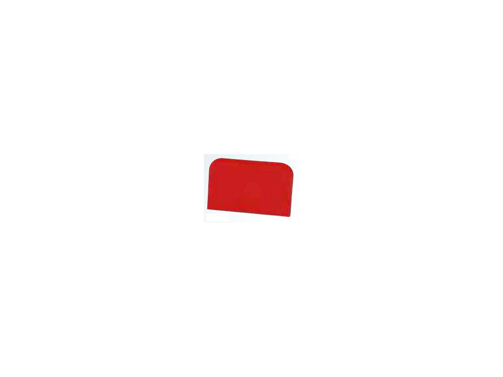 Dough scraper Red 121 x 81mm square 2 round