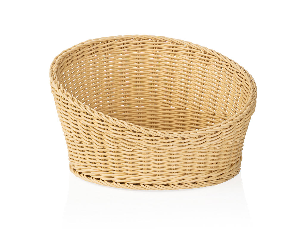 Bread Basket Light Beige Ø34.5 H10/20cm Weaver