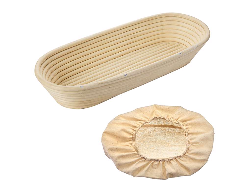 Raising basket oval 39.5x15.4cm with cloth cover