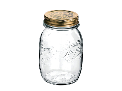 Jam jar with lid Quatro 0.5 l