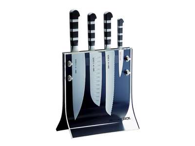 Knife block with contents, F. Dick 1905, incl. 4 knives