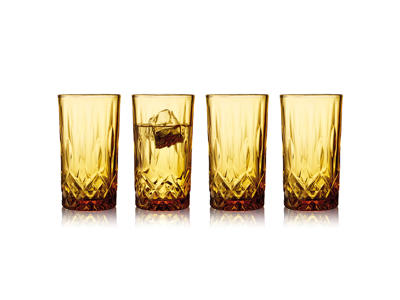 Glass Highball Sorrento 38 cl 4 pcs. Amber