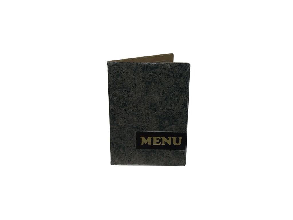 Menu card A4 Paisley 1 display/4 pages Desi