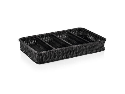 Cutlery basket Black 1/1GN H9 cm Weaver Pro