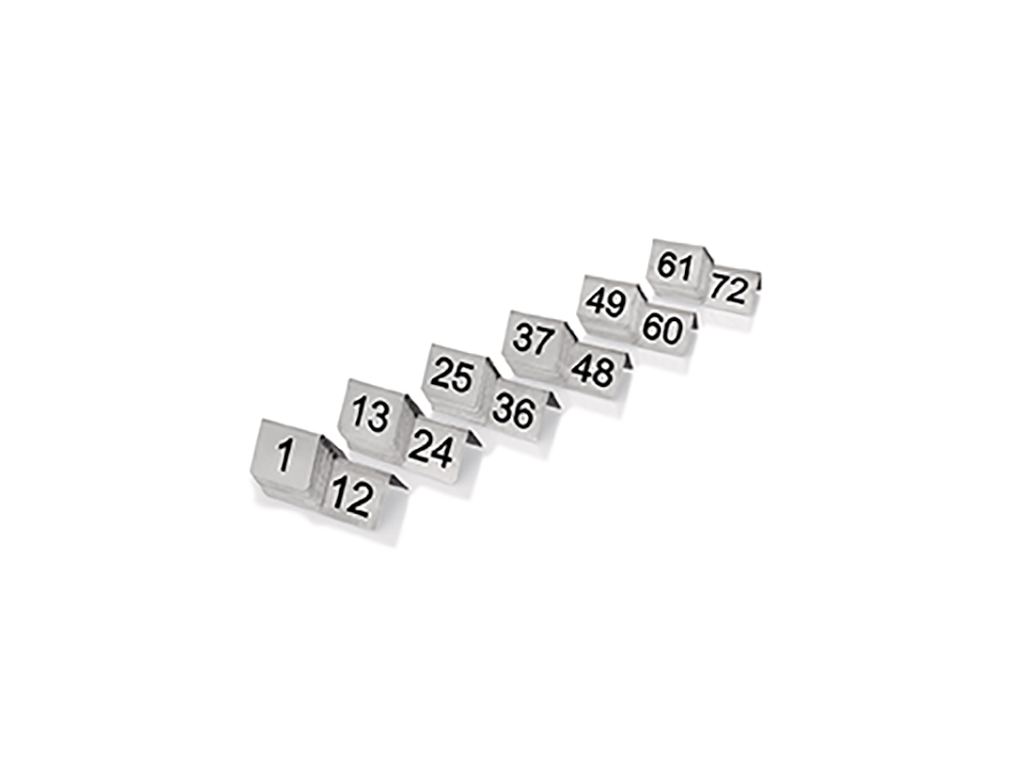Table numbers set no. 25-36 B:5 cm, H: 4 cm