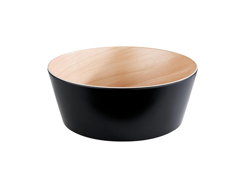 Melamine bowl Frida Black/wood Ø26.5 cm