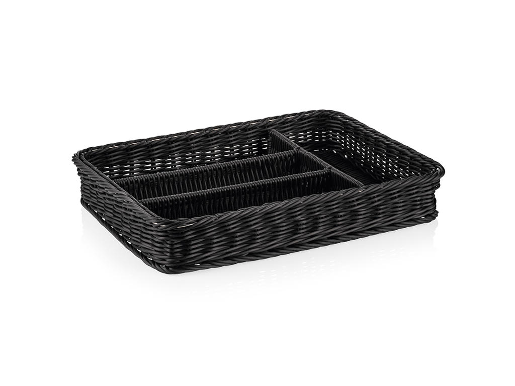 Cutlery basket Black 40x30x6.5 Weaver Pro