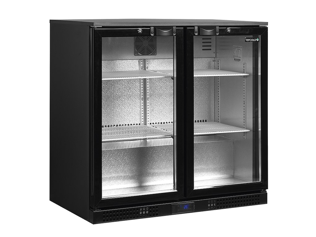 Backbar 2 doors Black 182ltr
