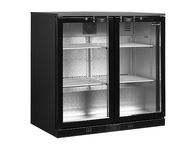 Backbar 2 doors Black 182ltr