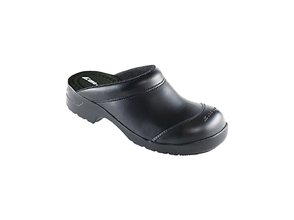 Safety clogs without heel cap, black