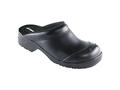 Safety clogs without heel cap, black