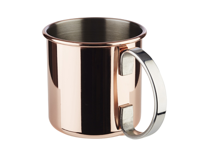 Mug w/handle shiny copper Ø9 cm 50 cl