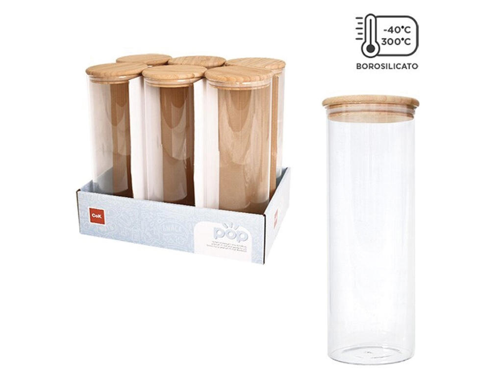 Storage jar 1.9 L with bamboo lid