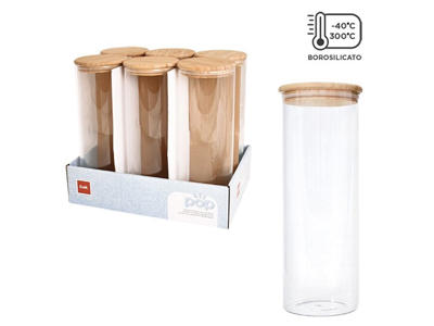 Storage jar 1.9 L with bamboo lid