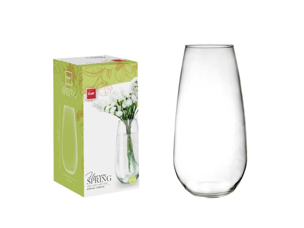 Vase Glass Ø13 cm H: 26 Spring