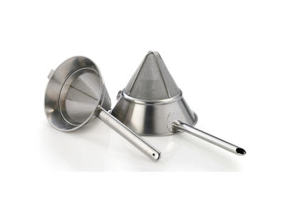 Pointed sieve stainless steel with fine mesh 20 cm